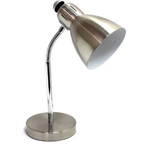 Simple Designs LD1037-BSN Semi Flexible Desk Lamp, Brushed Nickel