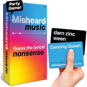 Lucky Egg Misheard Music – Guess The Song or Artist with 500 Lyrical Nonsense Cards – Hilarious Music Games for Adults & Teens – Fun Family Card Games for Karaoke & Party Entertainment