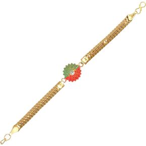 Rakhi for Brother Floral Fancy Rakhi Thread for Men/Boy Chain Bracelet Rakhi Raksha Bandhan