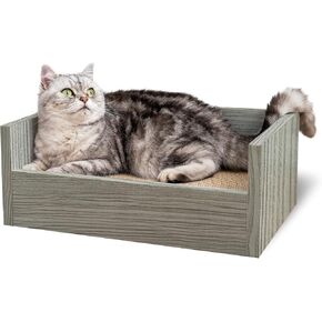 Fliprest Modern Cat Sed - تصميم مرتفع عكسي مع خدش متكامل ، Greywood