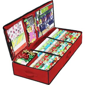 Simple Houseware Wrapping Paper Storage Container, Gray