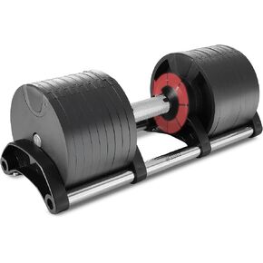 SQUATZ 70lb Adjustable Dumbbell Weight, Fitness Equipment with Anti-Slip Metal Handle, Quick Change Weight Adjustments with Twist Lock Technology, for Full Body Workout and Weightlifting