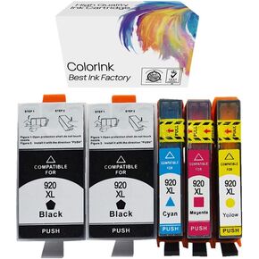 5 حزم لخرطوشة الحبر HP 920 XL متوافقة مع HP OfficeJet 6500a 6500 6000 7500a 7500 7000 خراطيش طابعة Inkjet