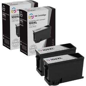 منتجات LD متوافقة #100XL 14N1068 Lexmark 100xl حبر الأسود خراطيش عالية العائد للاستخدام مع S301 S305 S605 S405 S505 Pro901 Pro905 Pro805 Pro705 Pro205 Pro206 Pro207 S815 S816 (Black ، 2-pack)