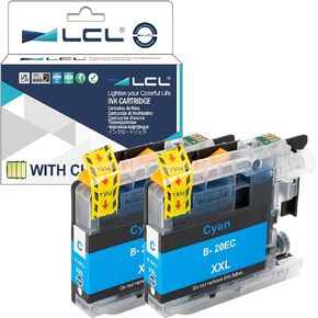 LCL Compatible Ink Cartridge Replacement for Brother LC20E LC20EBK XXL MFC-J5920DW MFC-J985DW MFC-J775DW (2-Pack Black)