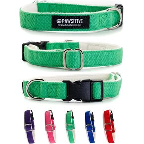 Hemp Dog Collar - Green Dog Collar - We Donate a Collar for Every Collar Sold. Help a shelter in Need! Solid Color Adjustable Collar Great for Small, Medium and Large Dogs (Small Green)