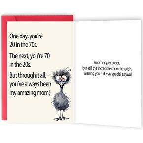Happy Birthday Card for Brother, Funny Brother Birthday Gifts from Sister,Bro Bday Greeting Card
