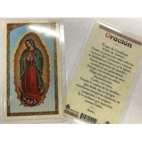 بطاقات الصلاة المقدسة من أجل Virgen de Guadalupe (سيدة غوادالوبي) باللغة الإسبانية