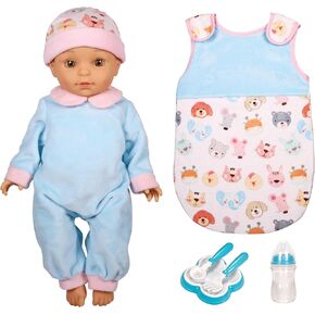 Lorie & Lace Babies 16" Baby Doll Set, Caucasian Brunette