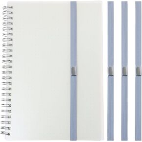 Mini Skater Elastic Planner Bands Book Page Markers for Hardcover Journal Notebook Book Lovers- Stretchy Closure Reading Straps to Holds Planner Closed, Fit Notebooks from 8" to 11" in Height, Pack of 4 (Black)
