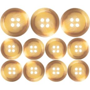 Camel, Premium (Horn) Buttons for Suits or Blazers-by MisterShop® - Beautifully Crafted in Japan