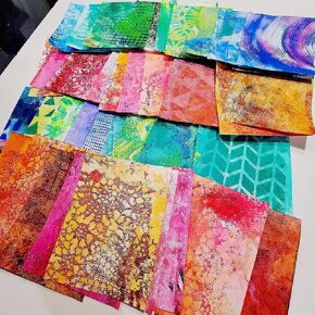 Collage Papers 40 A5 Hand painted Scrapbook Supplies Pack for Art Journaling Bullet Junk Journal Planners DIY Paper Craft Kits Notebook Collage