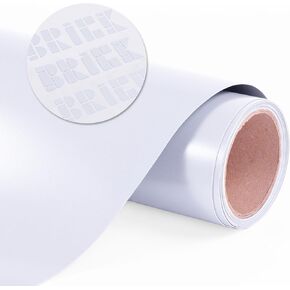 SISER BRICK 600 TRANDING VINYL ، 11.8 "× 3ft Roll (White - Hex #EFF0F1) - متوافق مع SISER ROMEO/JULIET وغيرها