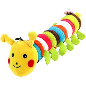Totority Dog Vocal Teething Toys Caterpillar Dog Chew Toys Puppy Teething Toys Caterpillar Dog Toys Long Puppy Chew Toys Yellow Caterpillar Toys Dog Squeaky Toys Plush Caterpillar Toys Plush Toys