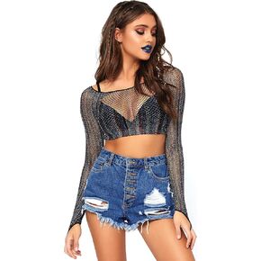 Leg Avenue Women's Fishnet Crop Top