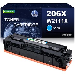 206X 206A خرطوشة الحبر السماوية عالية ، W2111X W2111A متوافقة مع HP 206A 206X ، ل COLL LASERJET PRO M255DW MFP M282NW M283CDW M283FDW