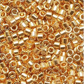 Miyuki DB-031 Delica Seed Beads 11/0 24K Gold Plated
