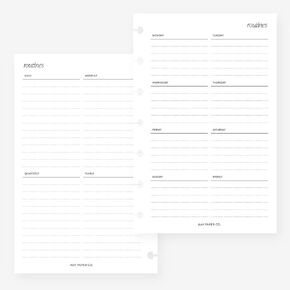Mini Happy Planner Ideal Routines Tracker Planner Insert Agenda Refill for 7-Discs Notebook 4.6 x 7