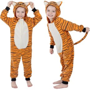Webeasy Children Tiger Onesie,Unisex Animal Cosplay Costumes,One-piece Outfit