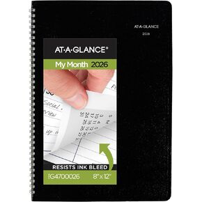 At-A-Glance 2026 Planner ، Monthly ، 8 "× 12" ، كبير ، Dayminder ، Black (G4700026)