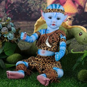 ADFO Lifelike Reborn Baby Dolls Girl, 22 Inch Realistic Newborn Real Life Soft Full Vinyl Body Poseable Doll with Feeding Kit Gift Box for Kids Age 3+