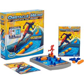 ThinkFun عقبة بطل - لعبة المنطق المغناطيسي | 40 تحديات سهلة الخبراء | بناء الطرق ، ورفع العقبات ، واختبار خفة الحركة العقلية | للأعمار 8+