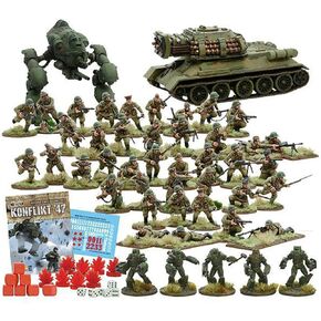 Warlord Games Konflict '47 مجموعة الجيش السوفيتي بداية 1:56 الجدول العسكري Top Wargaming Model Model Kit 451510801