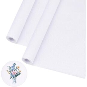 PH Pandahall 2PCS Cross Stitch Aida Cloth 20 × 39 بوصة صليب أبيض كروس القماش قماش تطريز 16 عدد للإبرة المبتدئة للتطريز