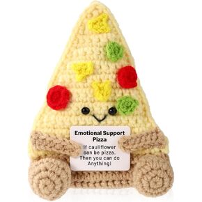 البيتزا الإيجابية ، دعم لعبة Pizza Crochet Food Potato Epinived Treknated Potato for Inspirational Gift Home Home Home Gifet