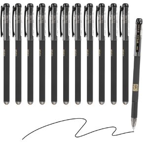M&G Gel Pen Medium Point 0.5mm, 24 Pcs Smooth Black Gel Ink Rollerball Pen for Home Office Writing Note Taking Journaling Business, Style 4