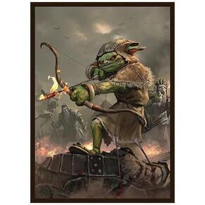 Fantasy North - Skryn - Ruthless Skirmisher - 100 Textured Matte TCG Card Sleeves - Fits Magic MTG Commander Pokemon and Other Card Games - Playing Card Sleeves
