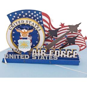 3D Pop Up Greeting Card - Soldiers of U.S. Air Force Retired Commemorative Crad,Birthday Card, Anniversary Card,Thank You Card,Army Greeting Cards by AITpop