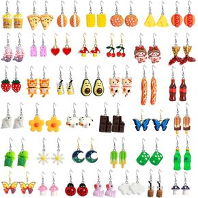 40 Pairs Cute Earring Collection: Cute, Funky, and Weird Earrings for Women and Teens in Kuwait