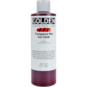 Golden Fluid Acrylics - Transparent Red Iron Oxide -8 oz bottle