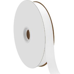 Berwick Offray 7/8 "شريط ساتان واحد الوجه ، أبيض ، 100 ياردة