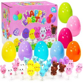 24pcs هدايا بيض عيد الفصح للأطفال- قفز ألعاب بوبر الجدة للتبادل ، لحفلات تفضل لعبة صيد البيض