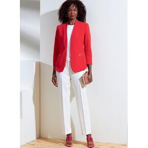 Vogue Misses' Lined Jacket and Semi-Fitted Pants Sewing Pattern Kit, Code V1867, Sizes 6-8-10-12-14, Multicolor