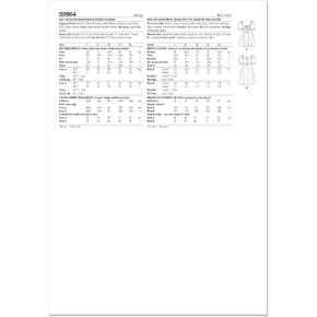 Simplicity SS9964A Girls' Dress Sewing Pattern Packet, Design Code S9964, Sizes 7-8-10-12-14, Multicolor