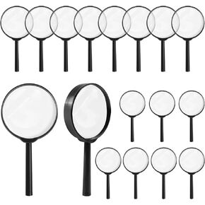 32Pcs Magnifying Glass for Kids, Hand Lens Portable Magnifying Glasses for Science Class, Outdoor Activities, Party, Reading (Black)