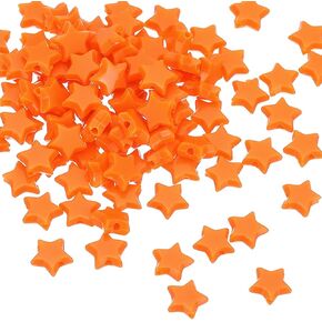 PATIKIL Acrylic Star Beads, 200 Pcs Star Shape Friendship Bracelet Beads Spacer Loose Crafting Bead Large Hole for Jewelry Making DIY Art Craft Necklace Earring Decoration, Black