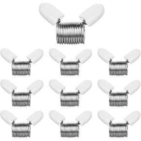 8Pcs Bead Clamps, Jewelry Making Spring Bead Clamps for Jewelry Making Creative Bead Wire Ends Jewelry Making Tool to Prevent Beads from Falling for Handmade Bracelets Necklace
