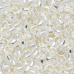 Miyuki Round Seed Bead Size 8/0 22g-tube Silverlined Crystal