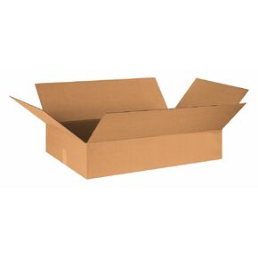 Aviditi 30206 Flat Corrugated Cardboard Box 30" L x 20" W x 6" H, Kraft, for Shipping, Packing and Moving (Pack of 15)