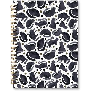 دفتر Cat Notebook ، Gifts Black Cat Gifts Notebooks for School Work Colled