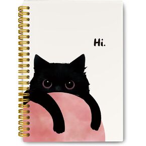 Coquette Trendy Black Cats Notebook ، Preppy Cute Funny Cat Notebook Supplies Supplies For Lovers Women Girls ، Hardcover Notebooks College حكمت 5.5 × 8.3