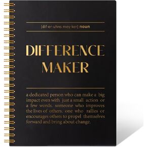 صانع الاختلاف 160 صفحات Gold Gold Gold Altercover Noteblanced Notebly ، Funny شكرًا لك هدايا لمستشاري المدارس الممرض الممرض ، هدايا التقدير لمدير زميله معلمه
