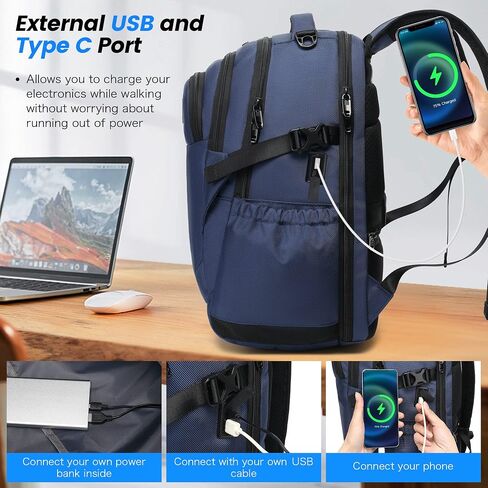 INSAVANT Laptop Backpack 15.6 Inch TSA Friendly Travel Backpacks Extra Large Durable College Travel Daypack Anti Theft with USB Charging Port Best Gift for Men Women (Grey) in Saudi Arabia