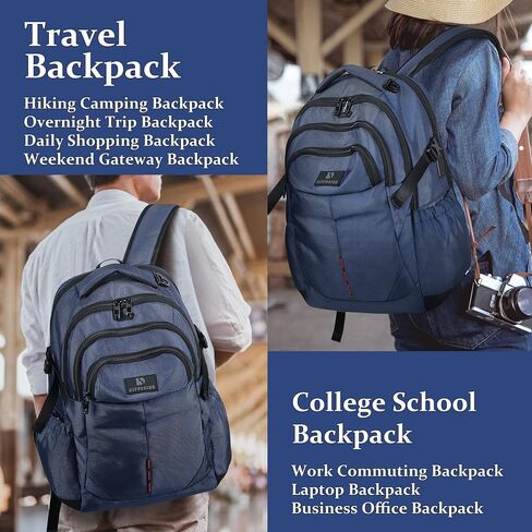 INSAVANT Laptop Backpack 15.6 Inch TSA Friendly Travel Backpacks Extra Large Durable College Travel Daypack Anti Theft with USB Charging Port Best Gift for Men Women (Grey) in Saudi Arabia