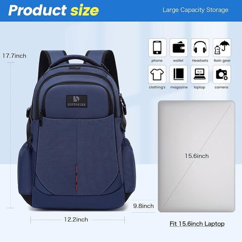INSAVANT Laptop Backpack 15.6 Inch TSA Friendly Travel Backpacks Extra Large Durable College Travel Daypack Anti Theft with USB Charging Port Best Gift for Men Women (Grey) in Saudi Arabia