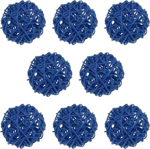 8-Pack Wicker Rattan Balls 60mm/2.4 Inch Decorative Rattan Balls Orbs Vase Fillers Bowl Fillers for Christmas/Weddings/Thanksgiving/DIY Crafts/Home Decor [Rose Red] in Saudi Arabia